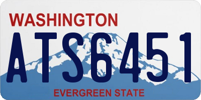 WA license plate ATS6451