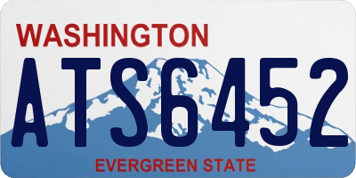 WA license plate ATS6452