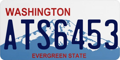 WA license plate ATS6453