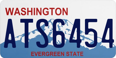 WA license plate ATS6454