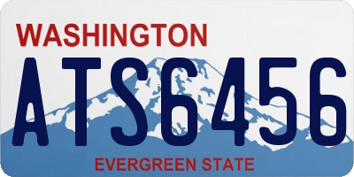 WA license plate ATS6456