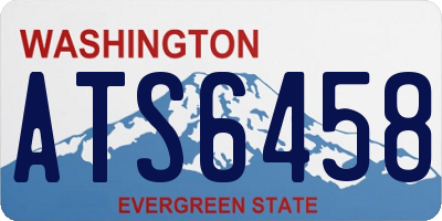 WA license plate ATS6458