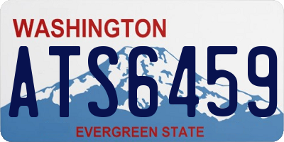 WA license plate ATS6459