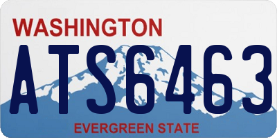 WA license plate ATS6463