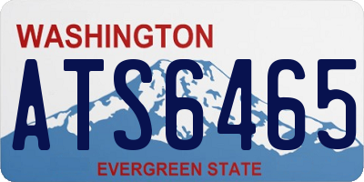 WA license plate ATS6465