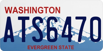WA license plate ATS6470