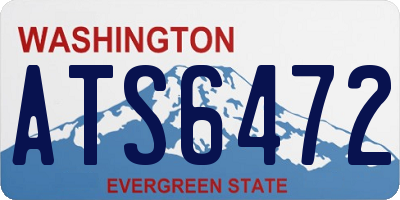 WA license plate ATS6472