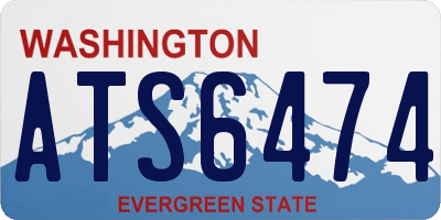 WA license plate ATS6474