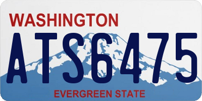 WA license plate ATS6475