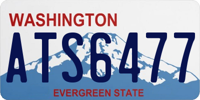 WA license plate ATS6477