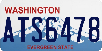 WA license plate ATS6478