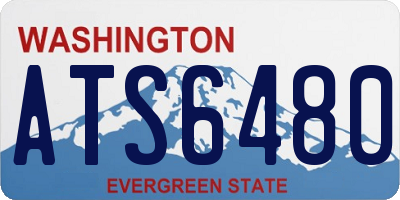 WA license plate ATS6480