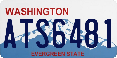 WA license plate ATS6481