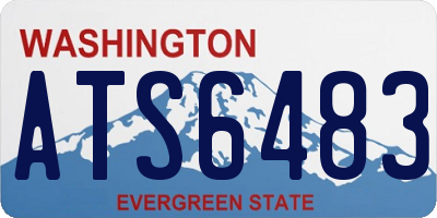 WA license plate ATS6483