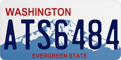 WA license plate ATS6484