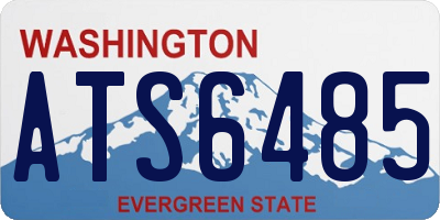 WA license plate ATS6485