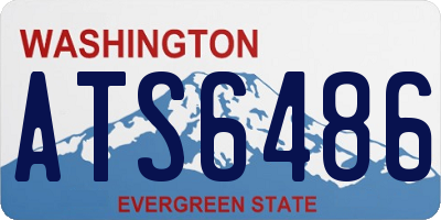 WA license plate ATS6486