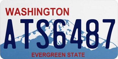 WA license plate ATS6487