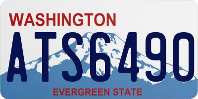 WA license plate ATS6490