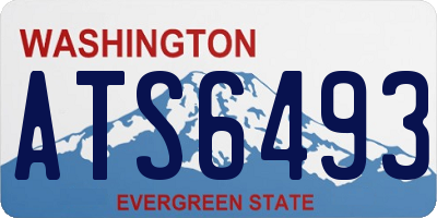 WA license plate ATS6493