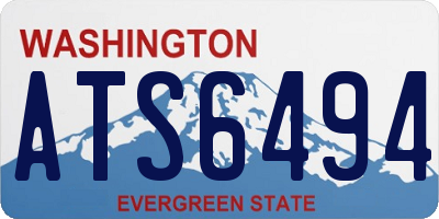 WA license plate ATS6494