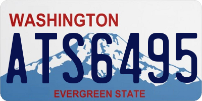 WA license plate ATS6495