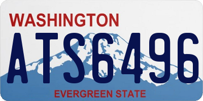 WA license plate ATS6496