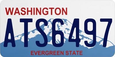 WA license plate ATS6497