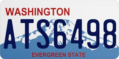WA license plate ATS6498