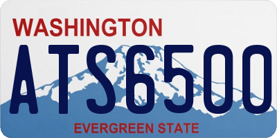 WA license plate ATS6500
