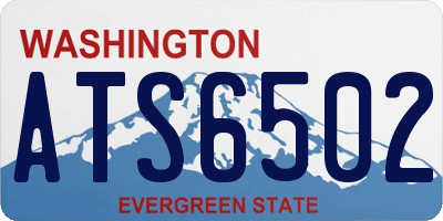 WA license plate ATS6502