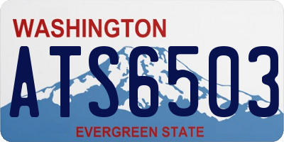 WA license plate ATS6503