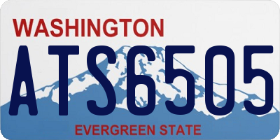 WA license plate ATS6505