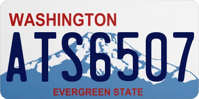 WA license plate ATS6507