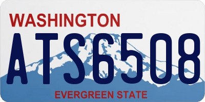 WA license plate ATS6508