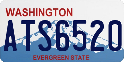 WA license plate ATS6520