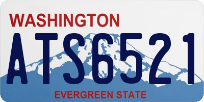 WA license plate ATS6521