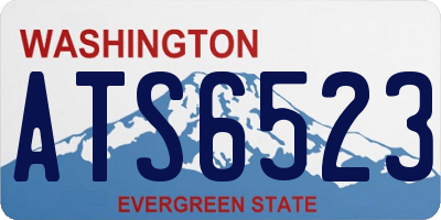 WA license plate ATS6523