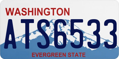 WA license plate ATS6533