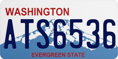 WA license plate ATS6536