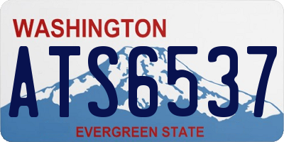 WA license plate ATS6537