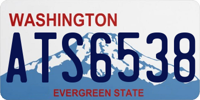 WA license plate ATS6538