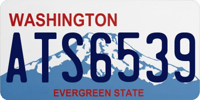 WA license plate ATS6539