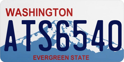 WA license plate ATS6540