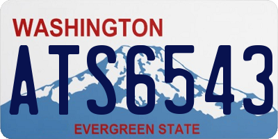 WA license plate ATS6543