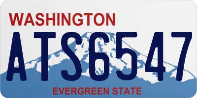 WA license plate ATS6547