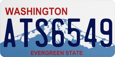 WA license plate ATS6549