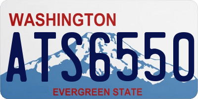 WA license plate ATS6550