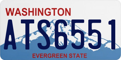 WA license plate ATS6551