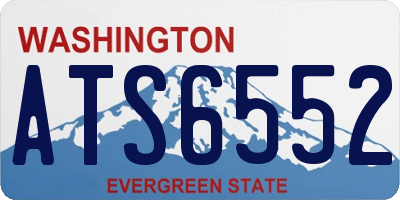 WA license plate ATS6552
